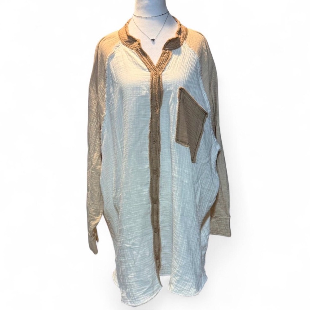 Aerie Swim Cover Up Or Boho Top, XXL, Cotton Gauze, Soft Comfy